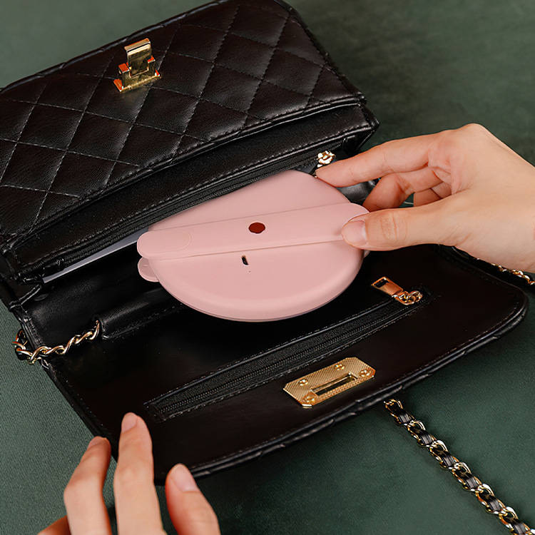 ht3x3zchrib8072.jpg Mini Led Mirror Pocket Cosmetic Makeup Foldable Custom Led Hand Mirror Compact Hand Held Mirror With Lights Round Silver - WOSEN Mirror
