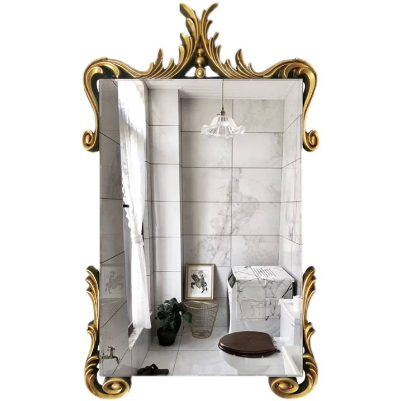 iqtxjrfdpp49253.jpg European French RETRO Art Mirror Porch Bathroom Wall Mirror Hanging Carved Decor Mirror - WOSEN Mirror