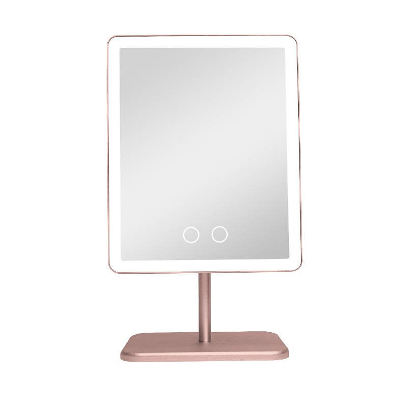 iucatuoilzs6817.jpg Creative Rechargeable LED Smart Touch Screen Portable Makeup Mirror Modern Design 3 Light Vanity Mirror Magnetic Metal Feature - WOSEN Mirror