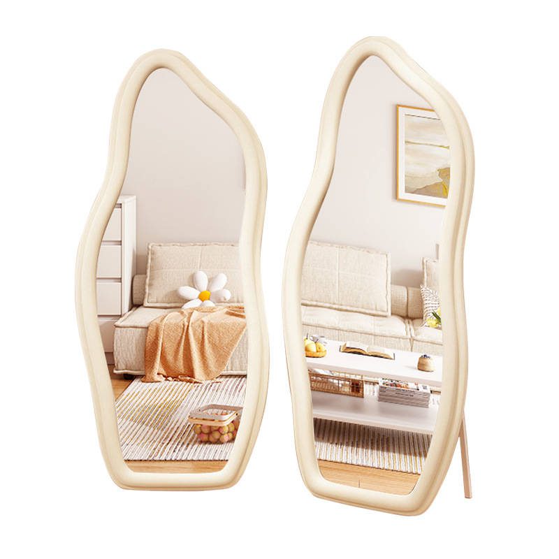 j03kqseq3ac15188.jpg Irregular Full Length Floor Standing Mirror Household Bedroom Cloud Shape Dressing Mirror Dual Purpose Wall Decor Mirror - WOSEN Mirror
