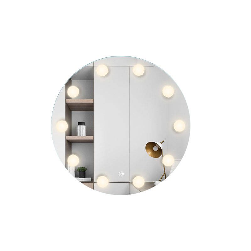 j1xgem4uc3f8346.jpg Modern round LED Vanity Mirror Glass Hollywood Mirror with Lights for Bathroom Salon Wall Cosmetic Decor-for Beauty Parlours - WOSEN Mirror