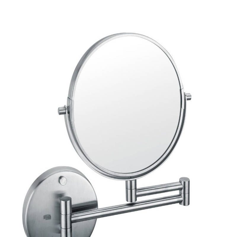8-Inch Wall Hanging Double-Sided round Beauty Mirror 3/5x Magnifying Glass Telescopic Folding Toilet Cosmetic Mirror for Hotels - WOSEN Mirror