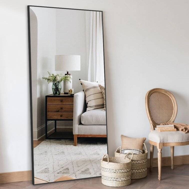jaj5d4x3wvc19799.jpg Minimlistic Design Large Full-Length Wall Floor Mirror for Bedroom Dressing Aluminum Alloy Thin Frame Glass for Cosmetics - WOSEN Mirror