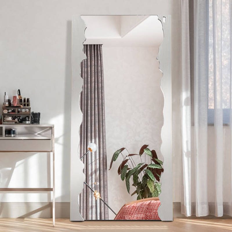 jcvkxnmhubp20385.jpg Artistic Simple Wall Hanging Full-length Mirror Clothing Store Light Luxury Floor Mirror Standing Mirror Against the Wall - WOSEN Mirror