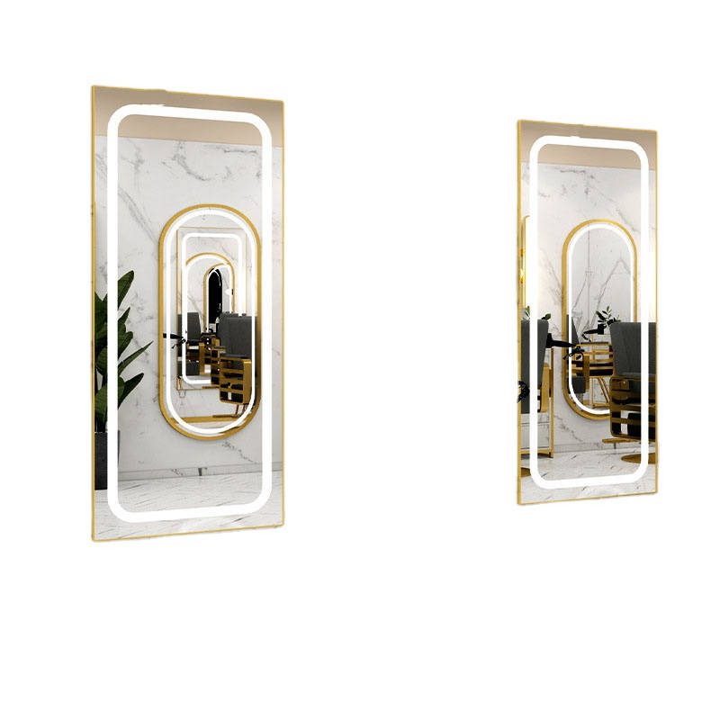 Beauty Salon Big Mirror Barber Shop Full Length Mirror with Light Decorative Mirror - WOSEN Mirror