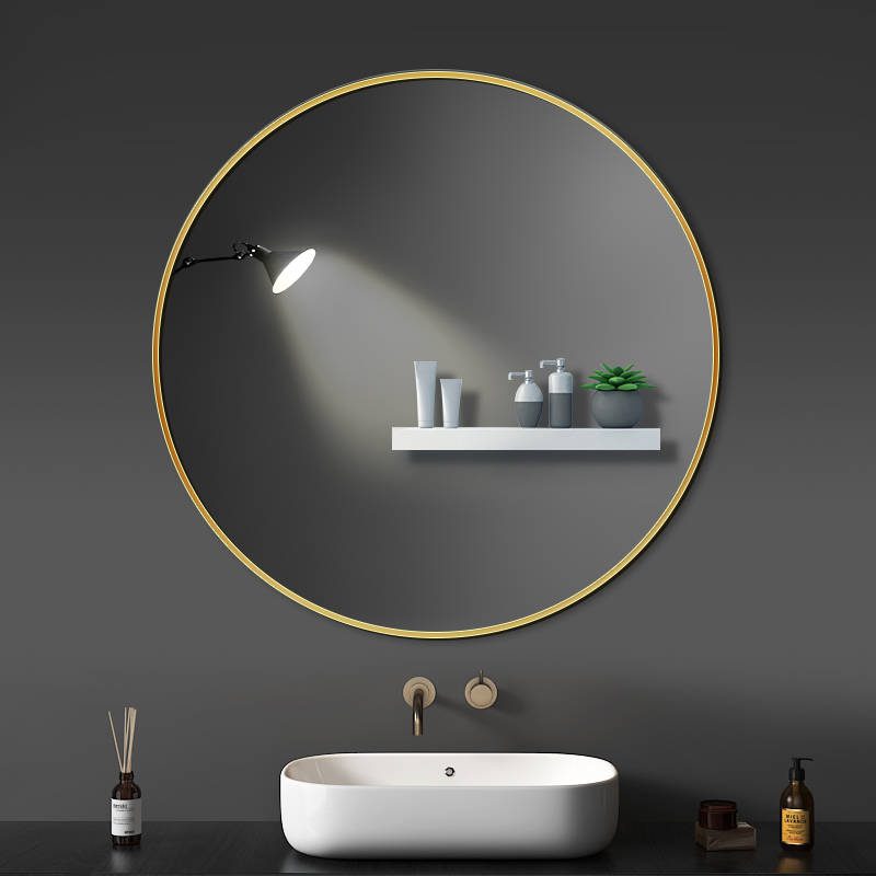 jzdt4a5zeew1990.jpg Modern Style round Decorative Wall Mirror with Aluminum Alloy Frame for Hotel Bathrooms Home Furnishing - WOSEN Mirror
