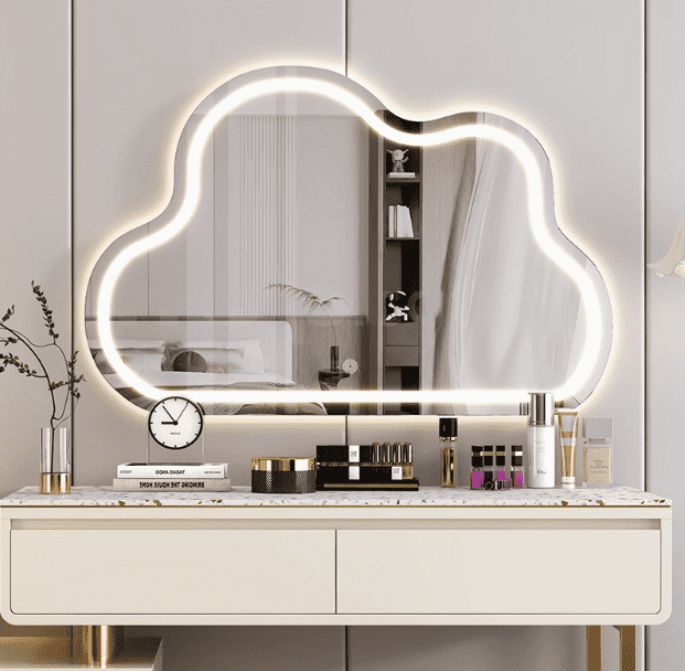 k0cex1vnmpg5873.png Cloud Intelligent LED Wall-Mounted Makeup Mirror Luminous Light and Unique Design for Bathroom Use - WOSEN Mirror