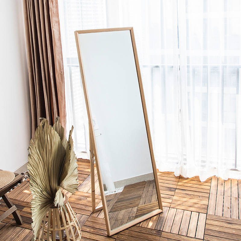 kcxpamltelv18632.jpg Solid Wood Framed square Wooden Floor Mirror for Dressing /living Room/bedroom/hotel/SPA/gym/salon/beauty - WOSEN Mirror
