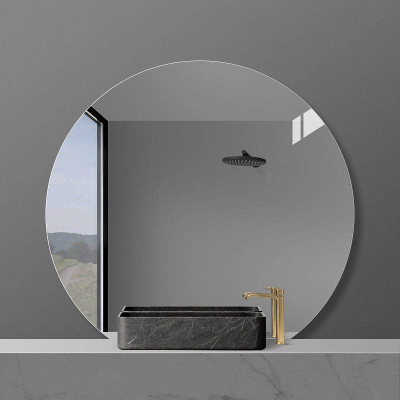 Modern Semi-Round Cosmetic Mirror Parsimonious Wall Decor for Bathrooms - WOSEN Mirror
