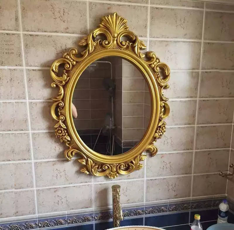 Customizable Luxury Antique-style European-style Wall Mirror for Bathroom Use - WOSEN Mirror