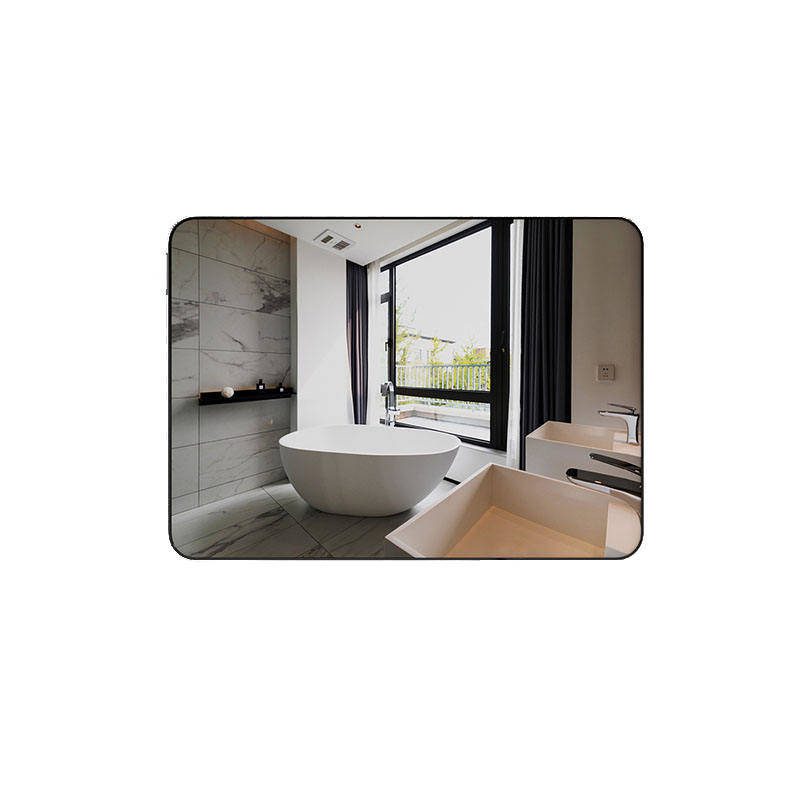 kkiofkicdc42500.jpg Wholesale Customized Modern Square Wall Mounted Mirror with Aluminium Alloy Frame and Shelf Glass for Cosmetics - WOSEN Mirror