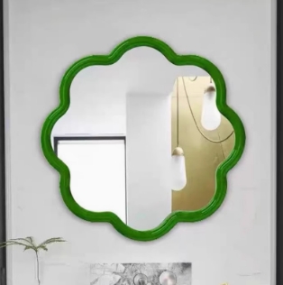 kprxwhqbl229888.png French Style Wall Mounted Bathroom Mirror Intelligent Shaped Circular Light Luxurious Internet Famous Cloud Makeup Home Decor - WOSEN Mirror