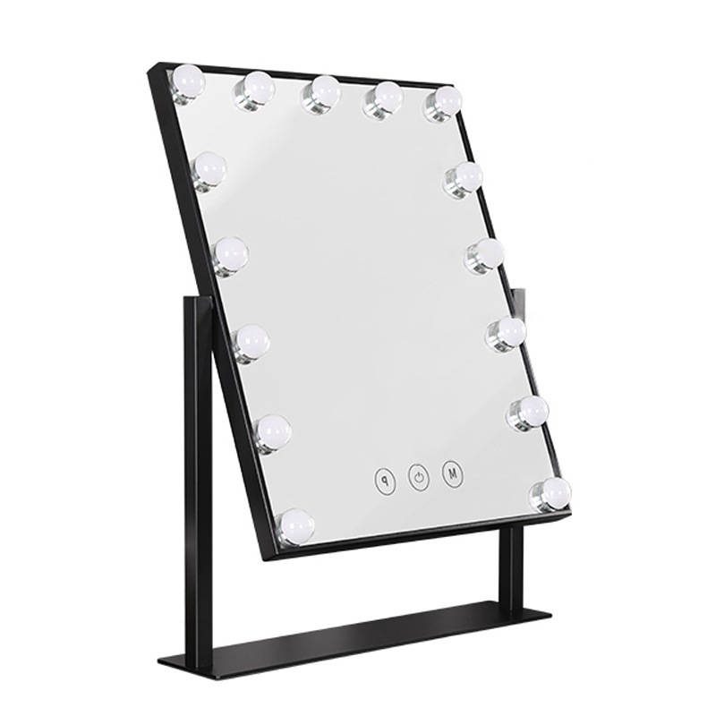 Makeup Mirror Lighted Hollywood Style Makeup Bag With Mirror Touch Dimmer Led Bulbs for Makeup Dresser With Mirror - WOSEN Mirror