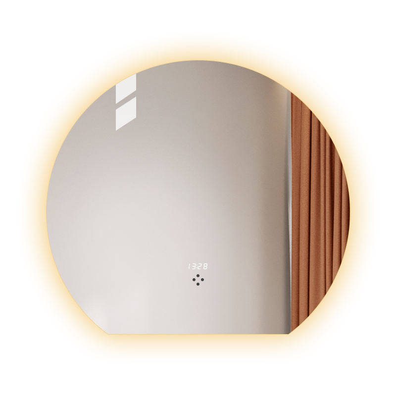 kyldyxspov25765.jpg Simple Frameless LED Smart Bathroom Mirror with Lights Wall Mounted Round Frameless Mirror Screen with Functions Customized - WOSEN Mirror