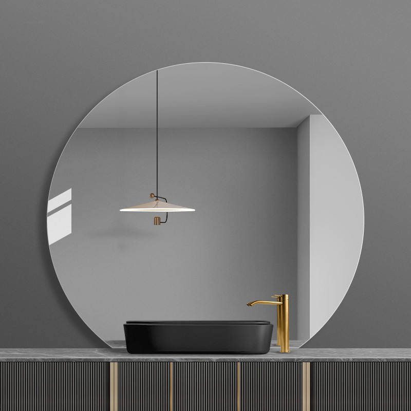 l0mcmgtaryd2445.jpg Simple Semicircle Bathroom Mirror Wall Hanging hd Explosion-proof Glass Silver Mirror Semi Round Cosmetic Mirror - WOSEN Mirror