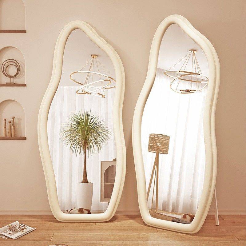 l3btkzfhkzp15186.jpg Irregular Full Length Floor Standing Mirror Household Bedroom Cloud Shape Dressing Mirror Dual Purpose Wall Decor Mirror - WOSEN Mirror