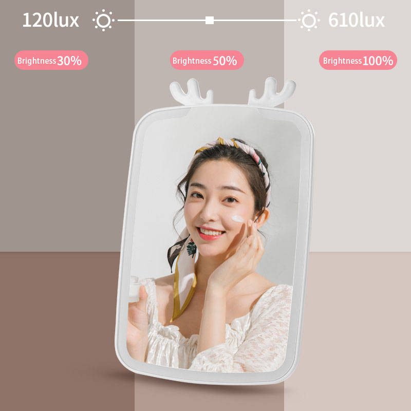 lckh3bhf1z37388.jpg Rechargeable USB Led Makeup Mirror Household Vanity Delicate Hand Makeup Mirror - WOSEN Mirror
