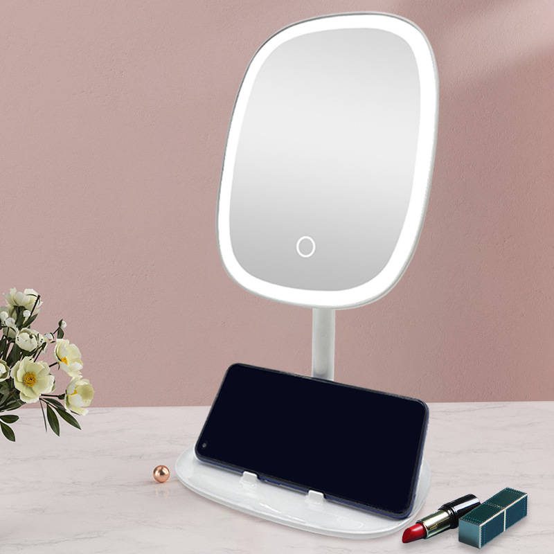 livnk4gmdid6880.jpg Custom Portable 3-Light LED Vanity Makeup Mirror Modern Design with Storage Touch Screen Smart Removable Tabletop Makeup Mirror - WOSEN Mirror