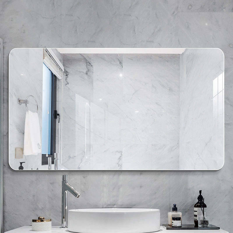 ln1t215kaxs2844.jpg Frameless Bathroom Mirror Wall Mount Mirror with Large Explosion-proof Corner High-definition Glass Mirror - WOSEN Mirror