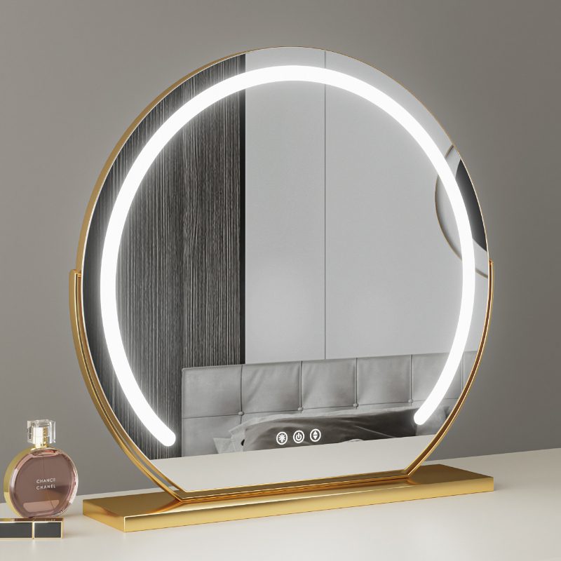 Modern LED Cosmetic Mirror with Smart Charging Supplementary Light Framed Glass Design Personalized for Dormitory or Home Use - WOSEN Mirror