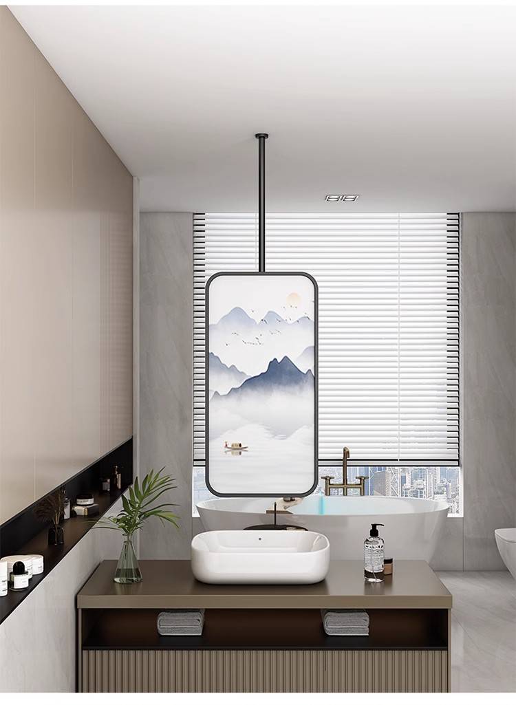 lxxzxtr5ttv3358.jpg Nordic Modern Design Hotel Bathroom Vanity Mirror Rectangular Ceiling Hanging Glass Floor Mirror with Elegant Framed Pattern - WOSEN Mirror
