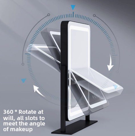 m4jex0drhqe5794.png Makeup Mirror With Light Desktop Led Light Intelligent Touch Fill Light Mirror Bedroom Square Household Vanity Mirror - WOSEN Mirror