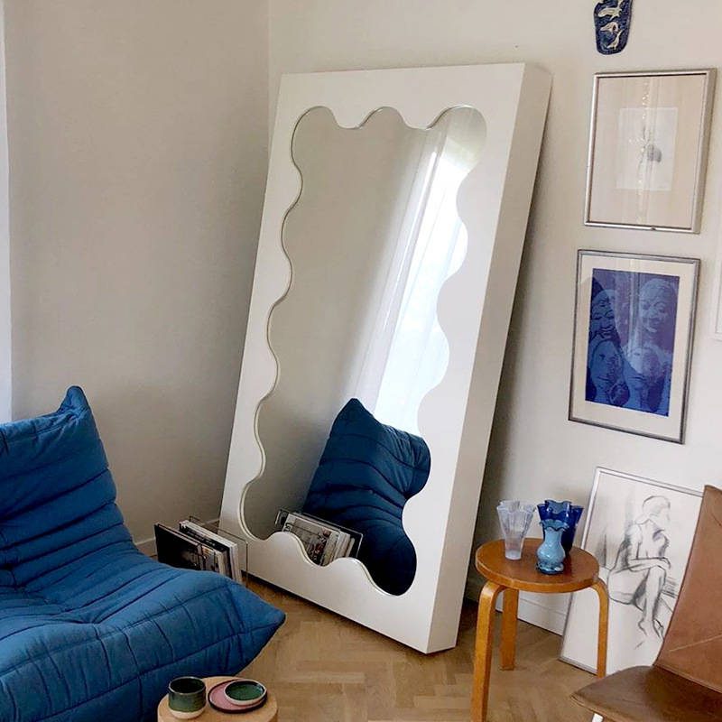 mbfosevt10j18509.jpg Customized Nordic Net Red Wave Full Body Mirror Floor Dressing Mirror Wall to Floor Bedroom Fitting Mirror - WOSEN Mirror