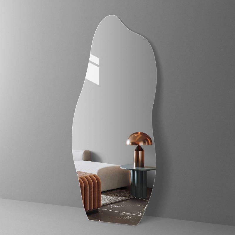ncq3eeg4dei15285.jpg Asymmetrical Home Decor Wall Hanging HD Rimless Mirror Personalized Irregular Wavy Mirror - WOSEN Mirror