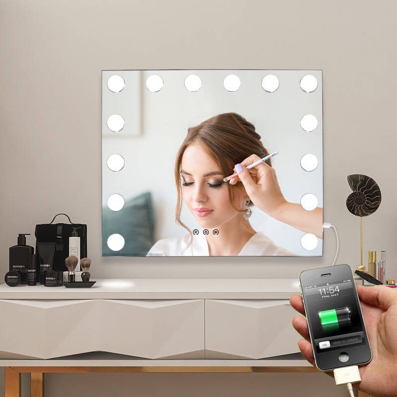 ndwthlm1iep5570.jpg Factory Custom Makeup Mirror Style LED Vanity Mirror with Dimmer LED Bulbs for Makeup Dressing Table - WOSEN Mirror