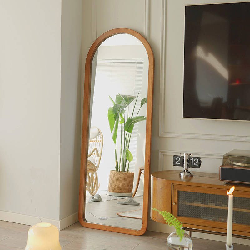 ngplmi4n1dy19869.jpg French Circular Arc Arched Mirror Dressing Retro Solid Wooden Mirror Frame Design Full Body Mirror - WOSEN Mirror