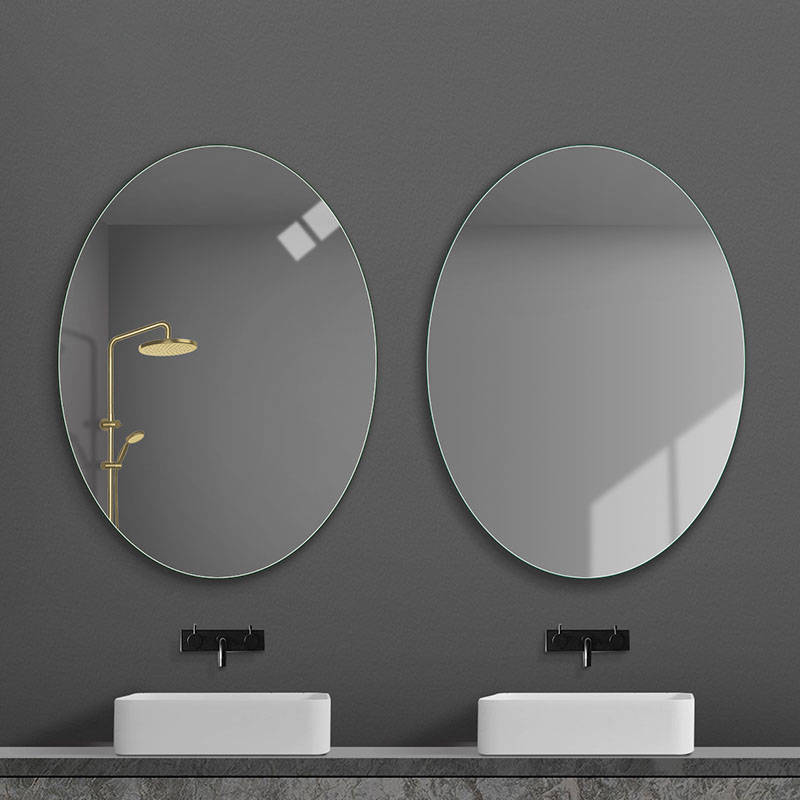 nh1m1vb10ay3769.jpg Customized Single Pole Illuminated Oval Hanging Wall Mirror Modern Design for Hotel Guest Home or Bathroom - WOSEN Mirror