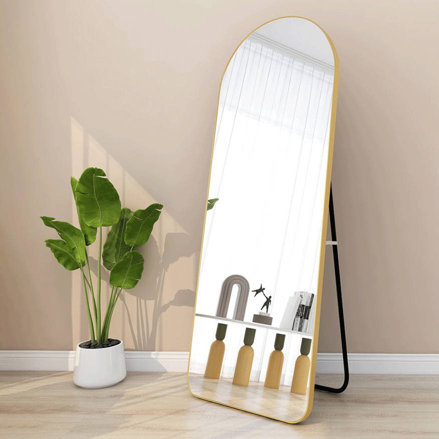 nmoyq0pgges19846.jpg Large Aluminium Dressing Mirror Full Body Stand for Bedroom Wall Floor Length Hanging Home Wall Fitting Arch Mirror Design - WOSEN Mirror