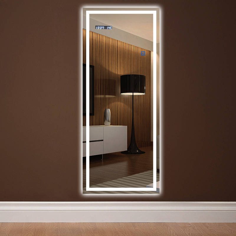 npxv1ba40ft17298.jpg LED Intelligent Dressing Mirror Wall-Mounted Full Body Frameless for Bathroom Minimalist Design for Hotel Use Clothing Store - WOSEN Mirror
