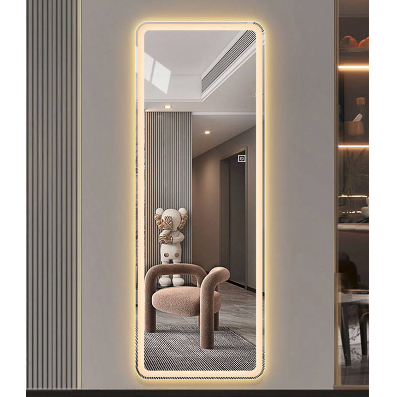 od4whvunxlx12616.jpg Smart Full Body Mirror with Led Lights Wall Hanging Dressing Mirror Explosion-proof Illuminated Frameless Mirror for Home Decor - WOSEN Mirror