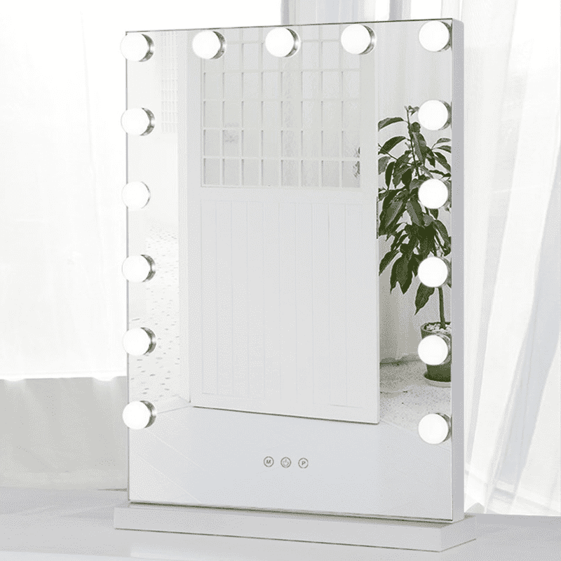 odesjnwtn1h5218.png Hot Selling White HD Desktop Makeup LED Light Mirror Personalized Cosmetic Smart Mirror - WOSEN Mirror
