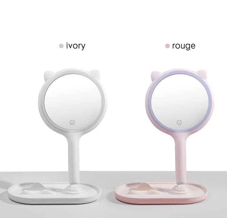 ogchwcy2fww6486.jpg Portable Cat-Shaped Smart Vanity Mirror Delicate LED Handheld Cosmetic Makeup Glass Mirror - WOSEN Mirror