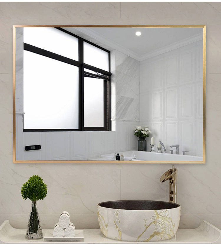ornu103is0y2236.jpg Custom Simple Modern Design Explosion-Proof Aluminum Alloy Frame Hotel Bathroom Cosmetic Mirror with Wall Hanging Decor - WOSEN Mirror
