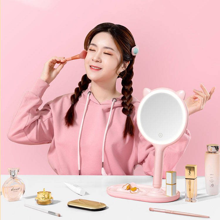 Delicate LED Makeup Mirror Smart Cosmetic Vanity Mirror with Hand Design for Cat - WOSEN Mirror