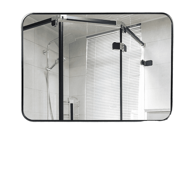 Modern Rectangular Aluminum Frame Bathroom Wall Mirror Home Decor Hotel Vanity Mirror with Graphic Design Solution - WOSEN Mirror