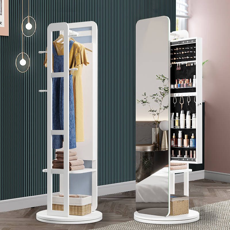 Living Room Cabinets Mirror Full Body Cosmetic Floor Mirror Jewelry Storage Closets Mirror - WOSEN Mirror