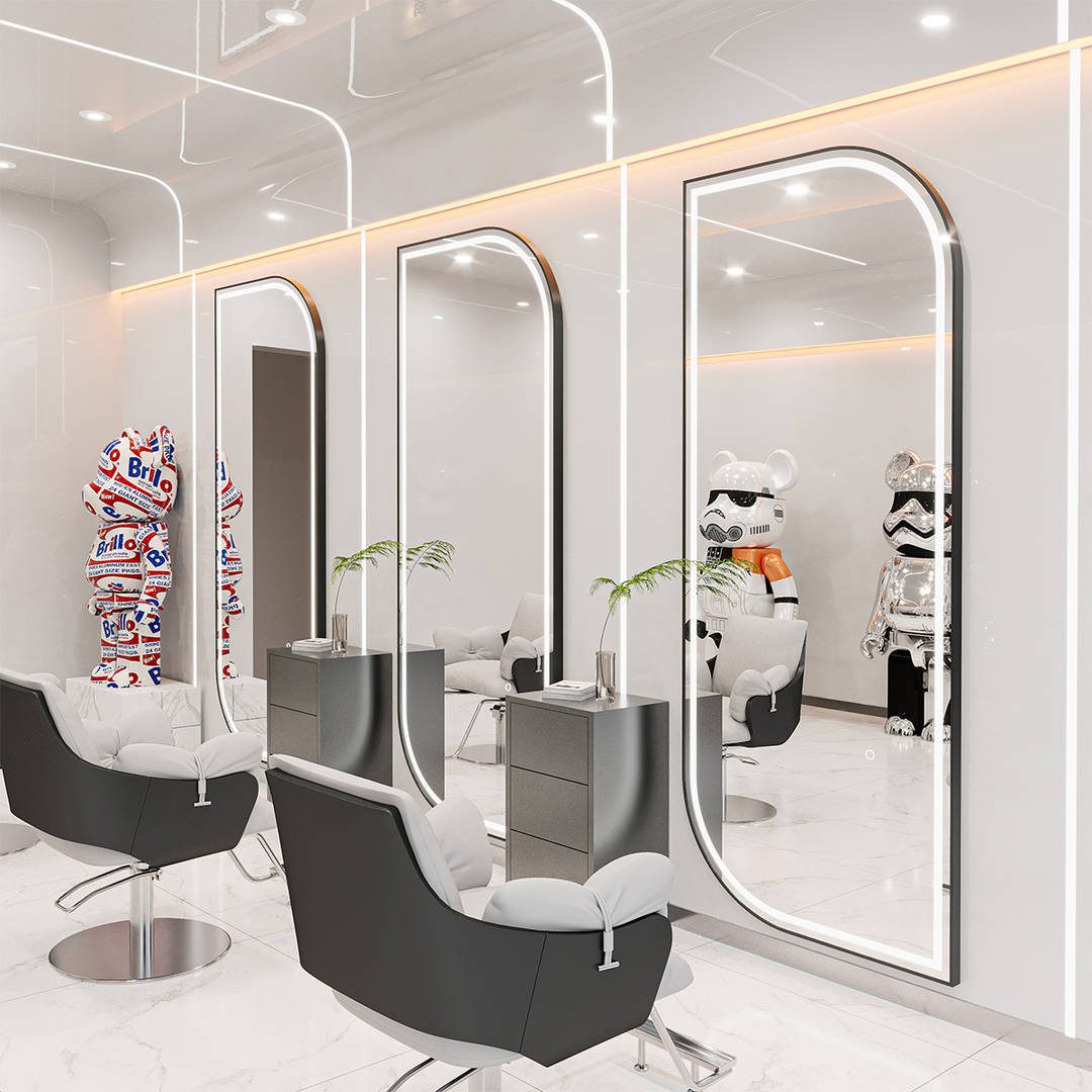 q0jowysicm04144.jpg Customizable Modern Large LED Mirror Irregular Design Dedicated for Barbershop & Hair Salon Factory Shop Floor Use - WOSEN Mirror