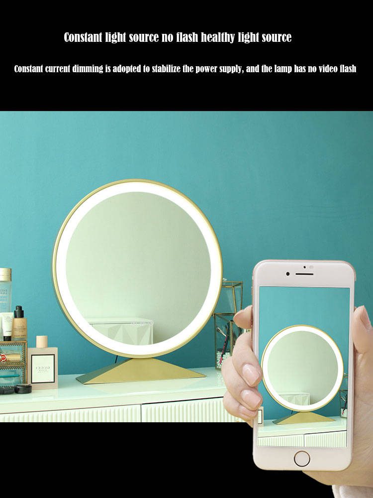 qfknn4h5pcs7798.jpg European Beauty Portable Wind Dressing Mirror Make-up Lamp LED Make-up Mirror with Lamp Desktop LED Lamp - WOSEN Mirror