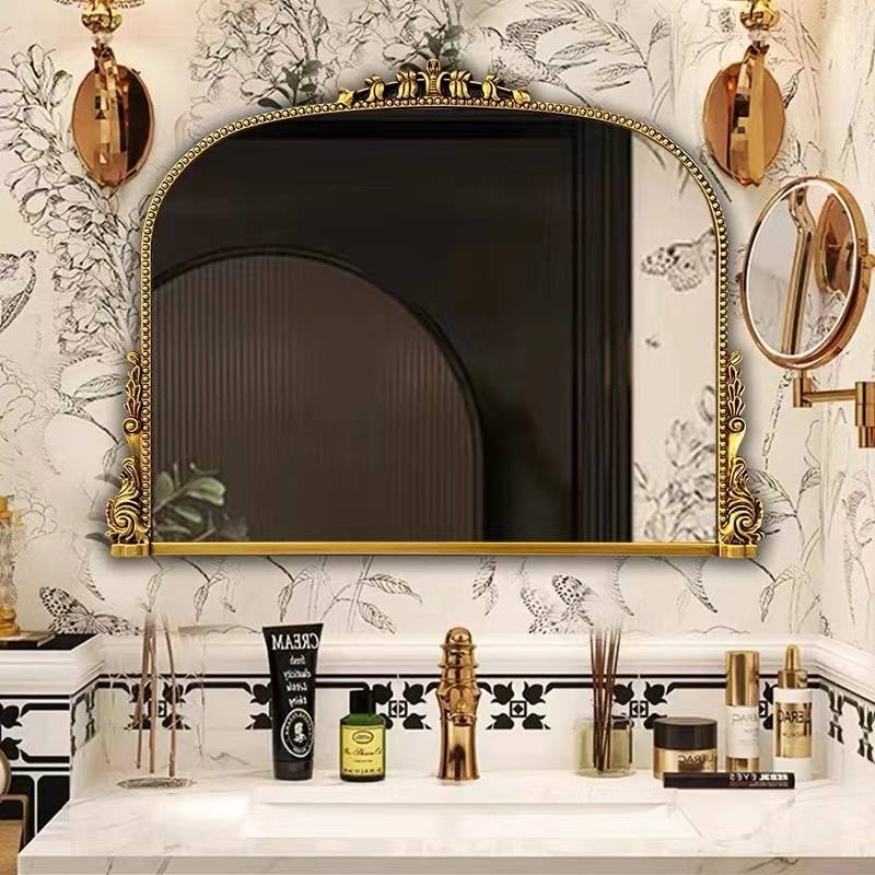 qmu1k4kg1pc8713.jpg Wholesale Large Arch Wall Decor Gold Mirror Modern Luxury for Home Hotels Fireplace Living Room Standing Mirror - WOSEN Mirror