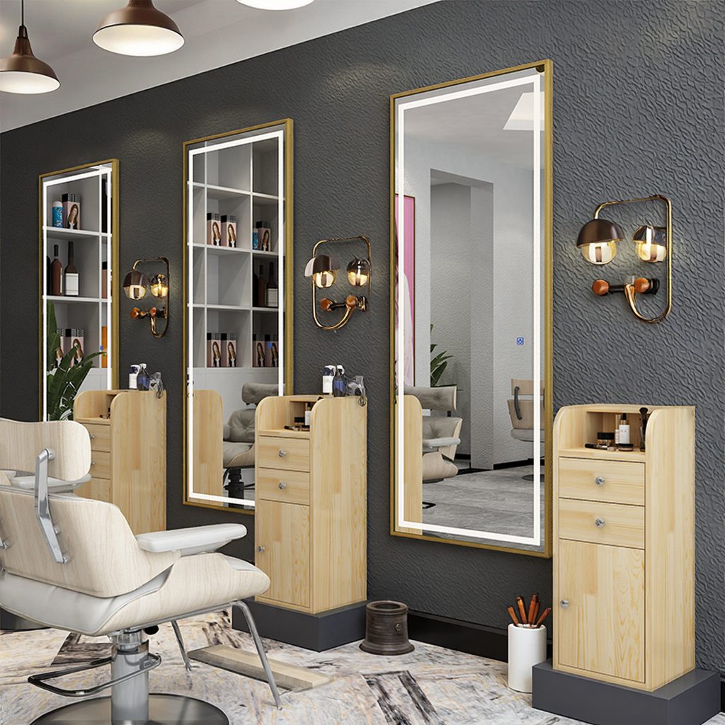 qri01krpgvl4551.png Popular Internet Salon LED Mirror for Barber Shops Beauty Salons Simple Fashion Trend Touch Screen Light Elegant Mirror - WOSEN Mirror