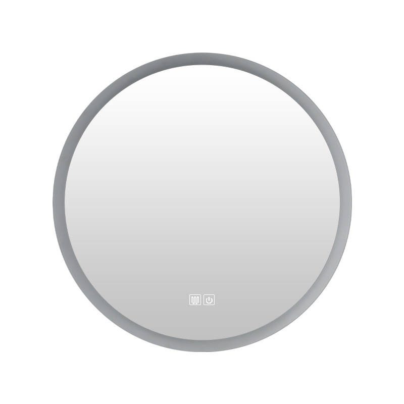 Modern LED Illuminated Frameless round Bathroom Mirror with Antifog Smart Lighting for Hotels Graphic Design Solution - WOSEN Mirror