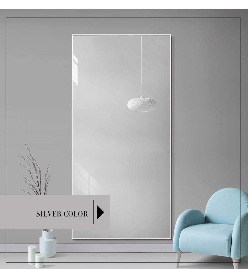 qwfyca2wrdo16978.jpg Modern Simple Full Body Aluminum Alloy Cosmetic Mirror Wall-Mounted Floor Mirror for Decorative Usage - WOSEN Mirror