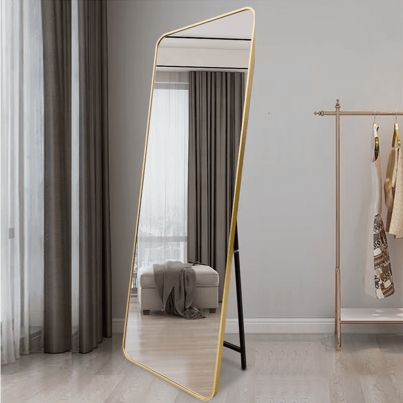 r0apadlndnn16781.png Customizable Modern Aluminum Alloy Frame Rounded Rectangular Floor-to-ceiling Mirror for Decorative use - WOSEN Mirror