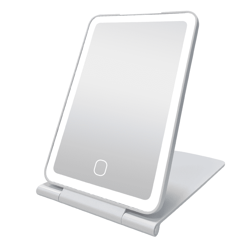 rlj5z2xglxr6783.png Portable Light Carrying Flat Vanity Mirror with Light LED Smart Touch Screen Filling USB Charging square Small Makeup Mirror - WOSEN Mirror