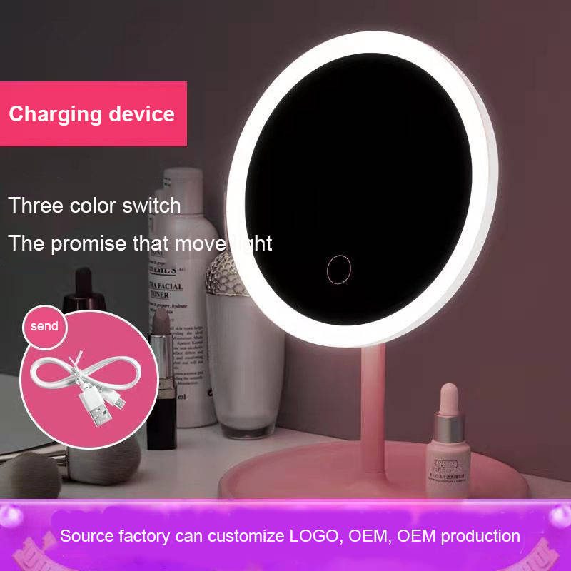 rlyktoc4ztg7520.jpg Hd Pvc Makeup Mirror Tiktok Portable Student Touch Fill Light LED Makeup Mirror 2024 - WOSEN Mirror