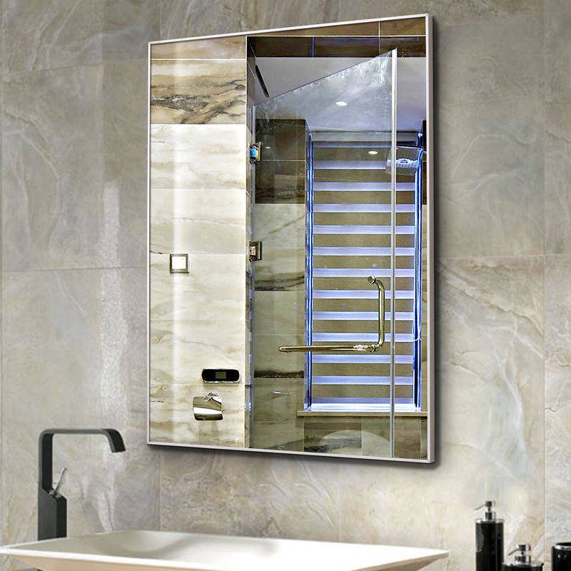 rsprg4cq1to2106.jpg Hotel Bathroom Mirror Rectangle Aluminum Alloy Frame Wall Hanging Mirror Bedroom Simple Home Decorative Mirror - WOSEN Mirror